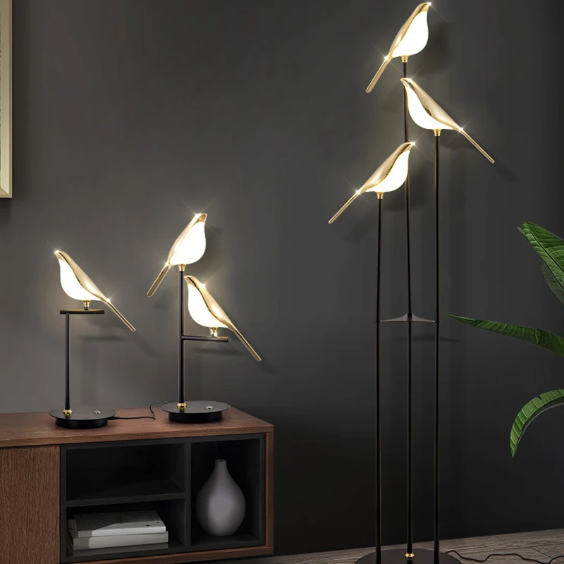 Desk Setup Home - Magpie Bird Table Light Standing Desk
