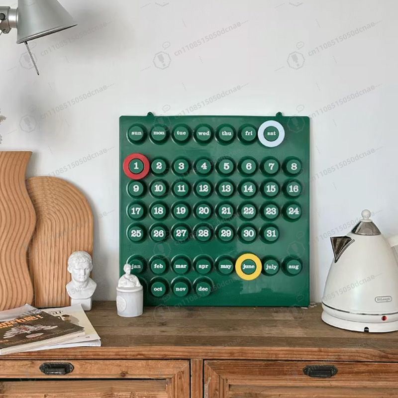 Desk Setup Retro - INS Style Retro Flip Calendar Clock