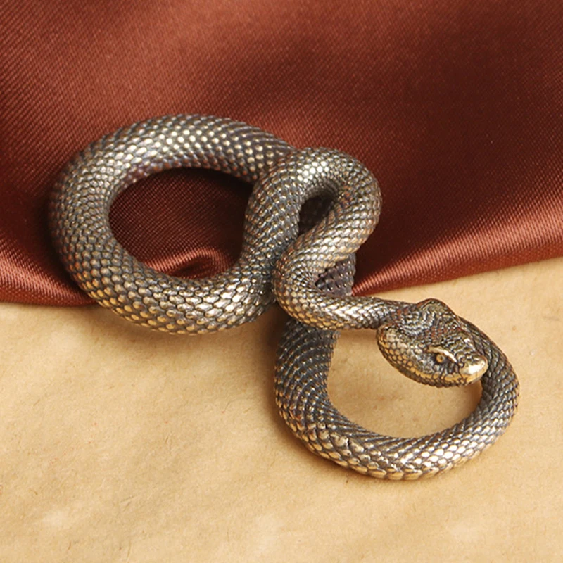 Desk Setup Retro - Retro Copper Snake Boa Ornament Decoration