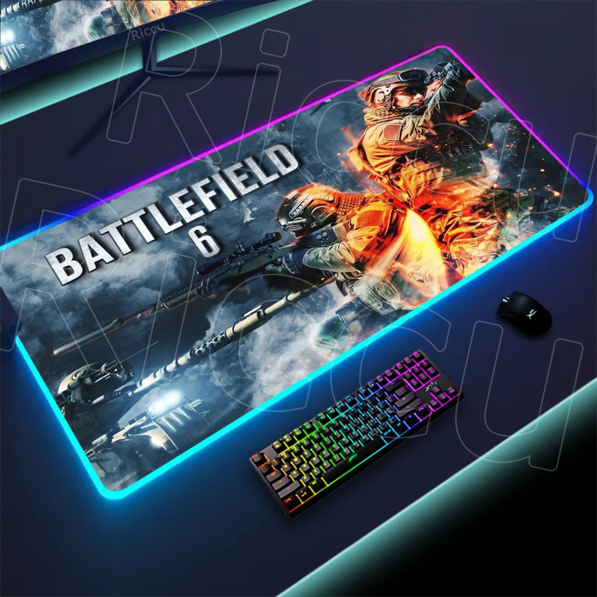 Desk Setup Gadgets - New Gamer Rgb Desk Mat Back