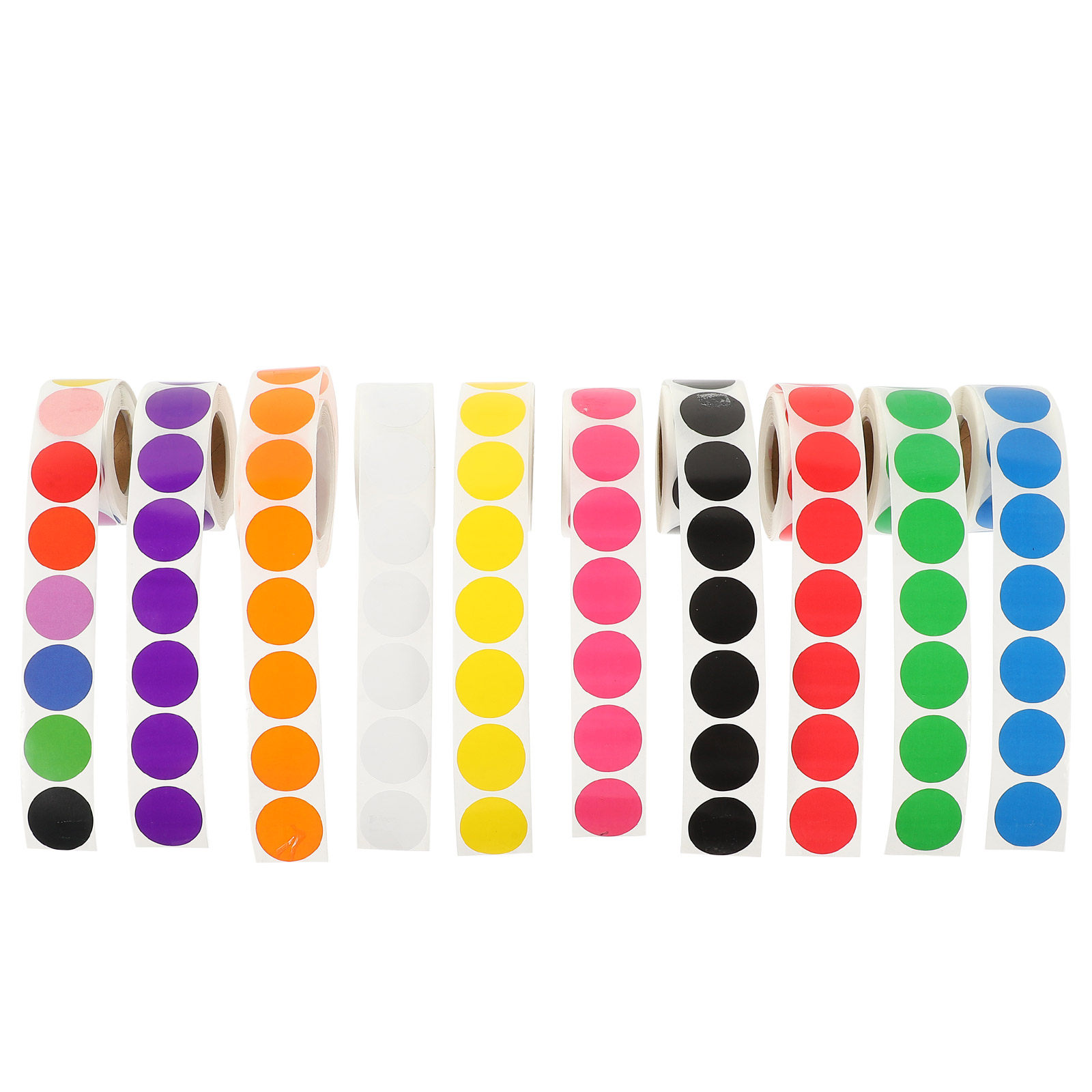 Desk Setup Home - 10 Rolls Color Coded Dot Stickers