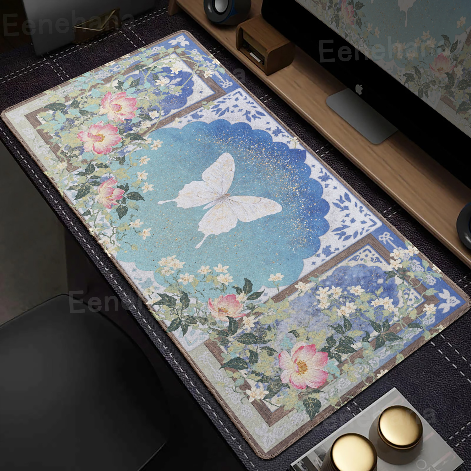 Desk Setup Gadgets - Butterfly Flower Mouse Pad Keyboard Star