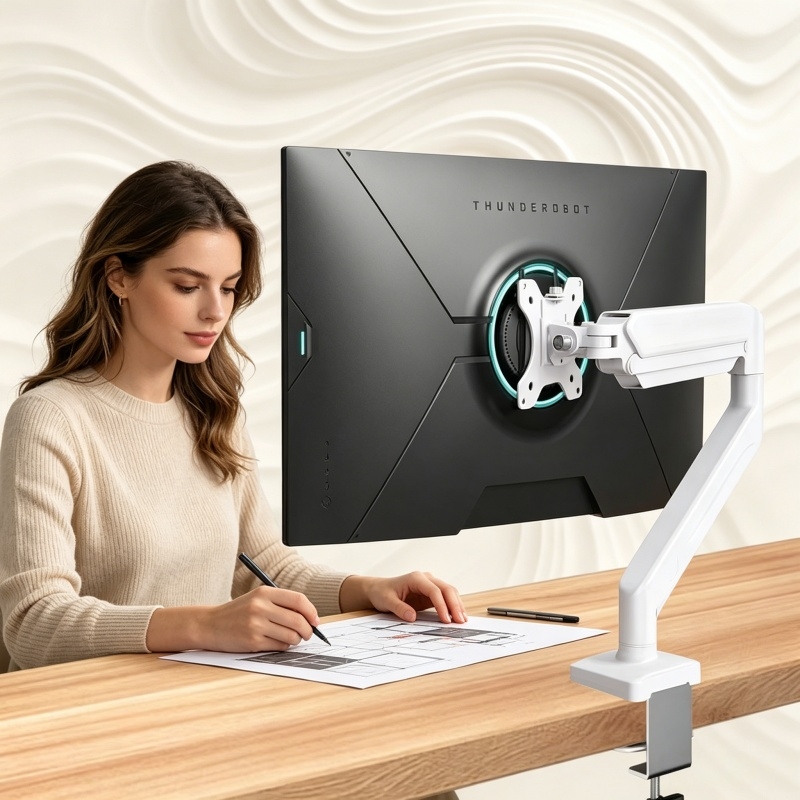 Monitor Arm Clamp - Single Monitor Arm Mount for 13-32