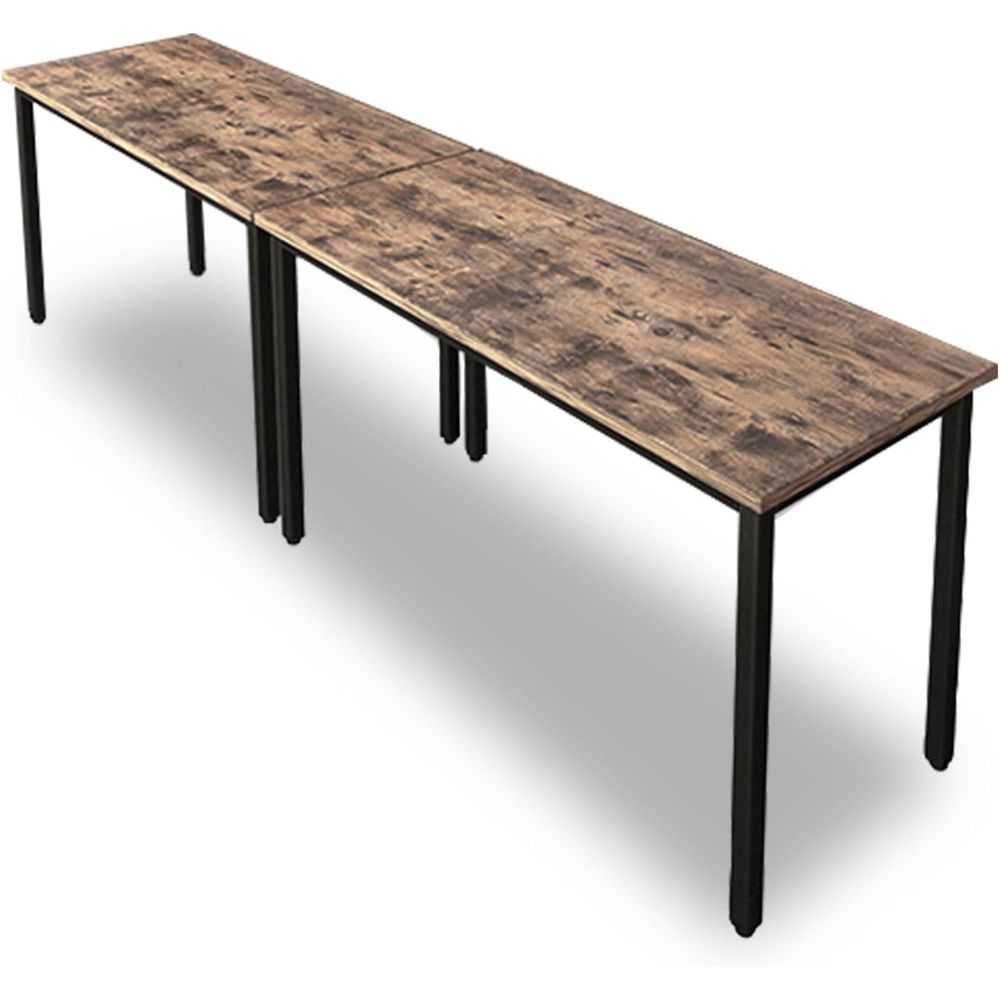 Desk Setup For Studying - Rustic Brown 4-8 Person Meeting Table,