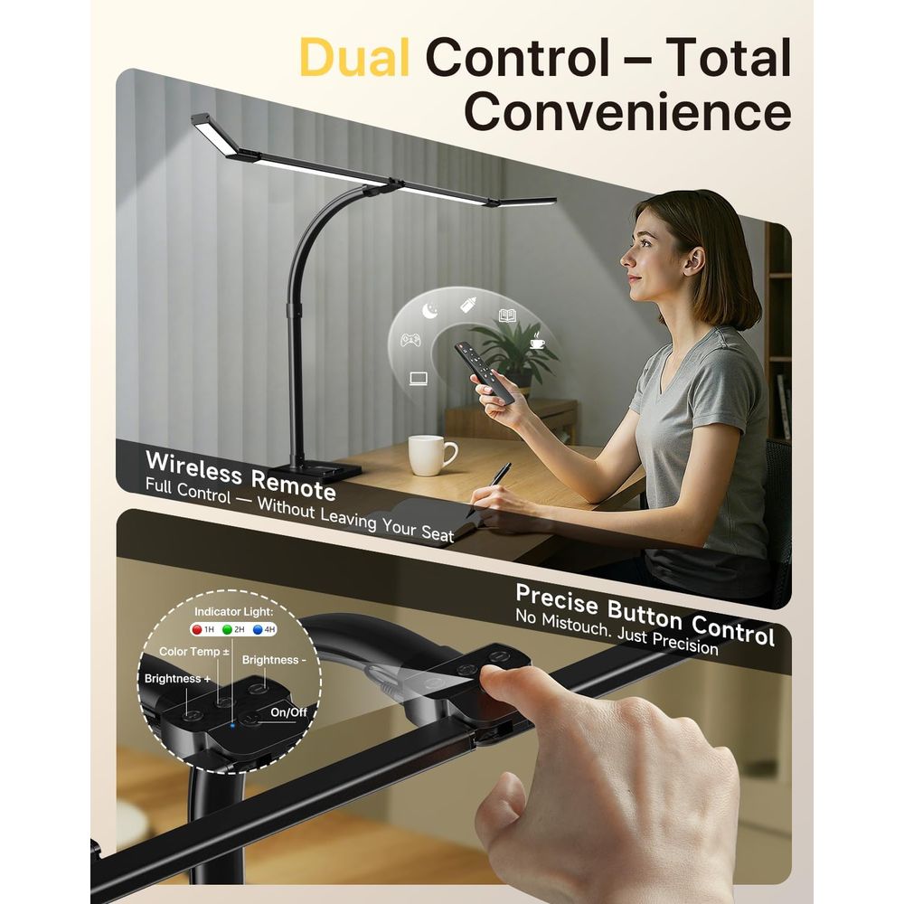 42-inch LED Desk Lamp with Adj - Desk Setup Dual Monitor のレビューと価格
