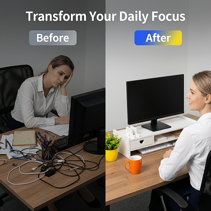 Minimalist White PVC Monitor S - Desk Setup Home のレビューと価格