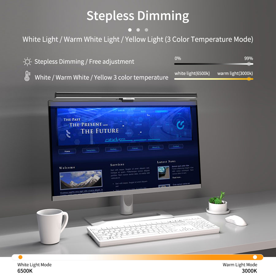 50cm Computer Monitor Light Ba - Desk Setup Modern のレビューと価格