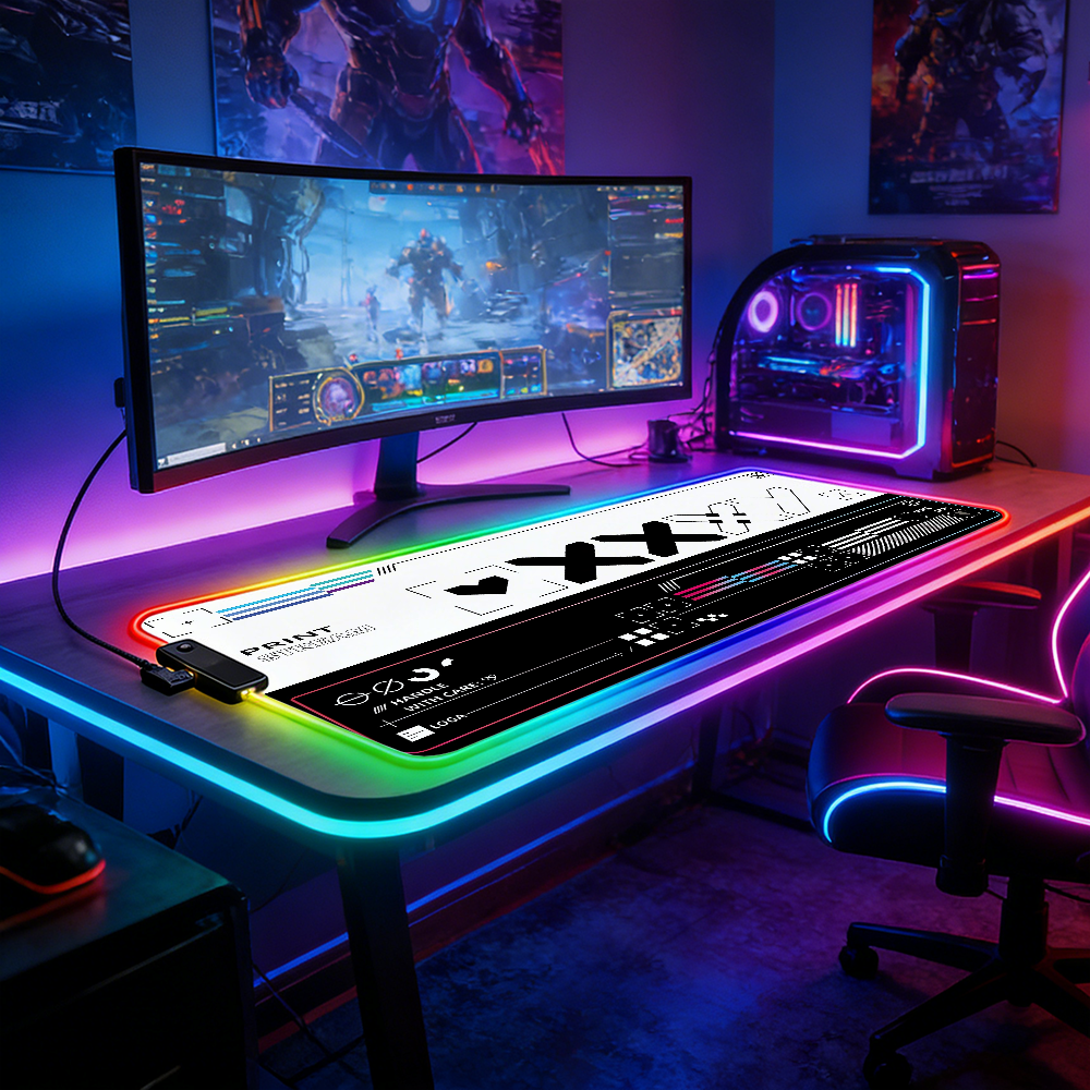 LED Lighting RGB Mouse Pad E-s - Desk Setup Gadgets のレビューと価格