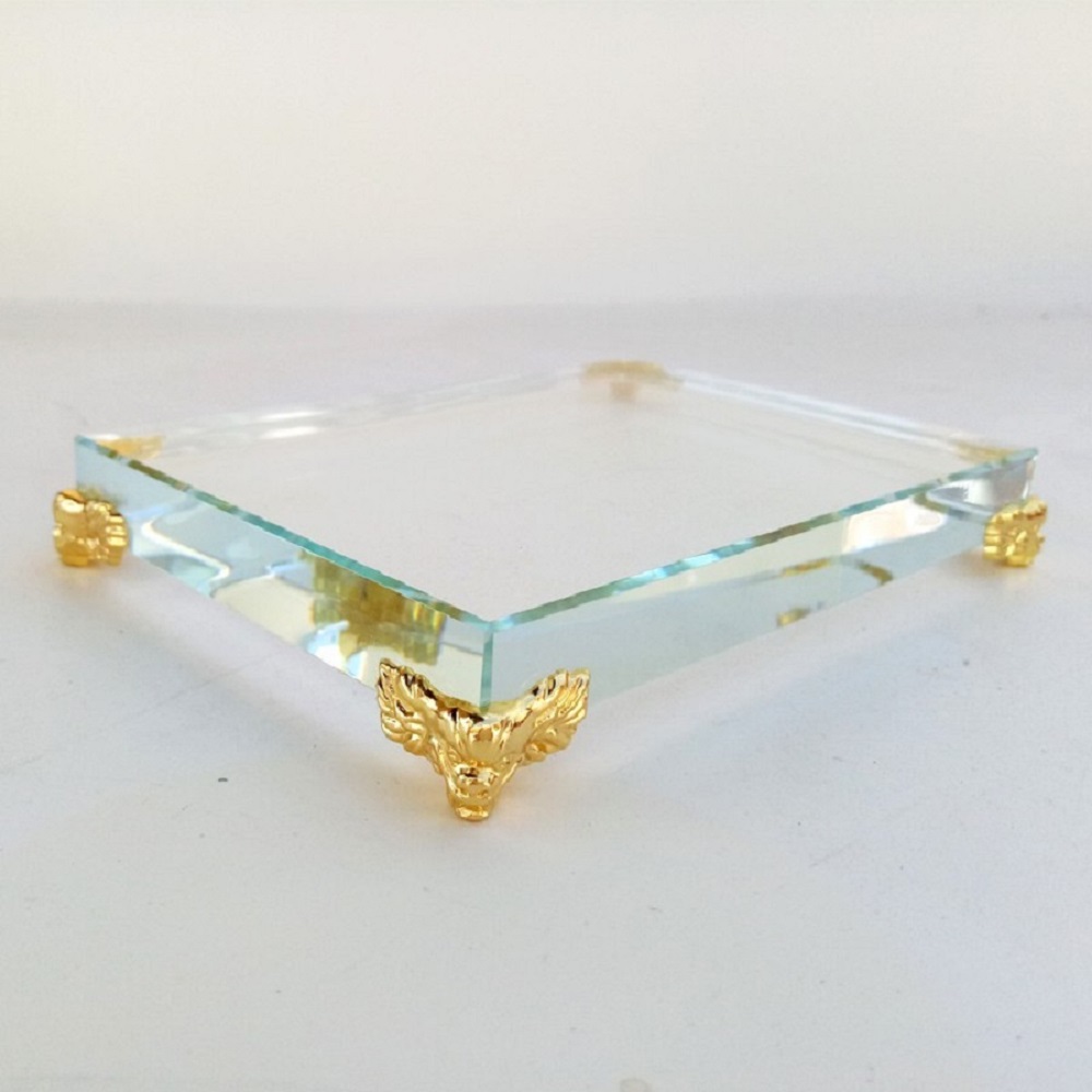 1pc Rectangular Glass Cube Bas - Desk Setup Home のレビューと価格