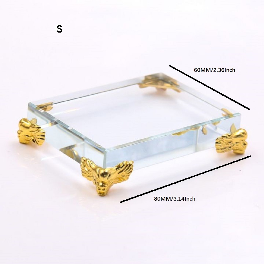 1pc Rectangular Glass Cube Bas - Desk Setup Home のレビューと価格