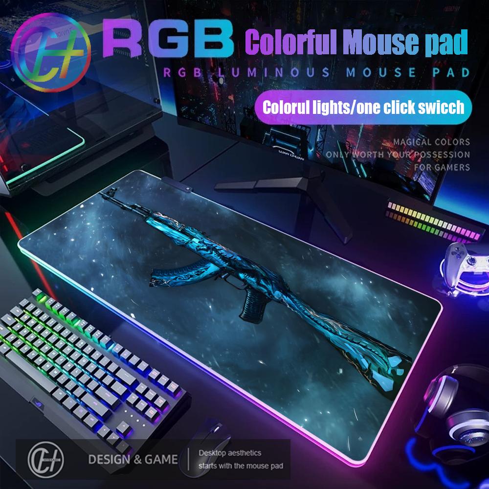 RGB LED Cs Go Mouse Pad Gaming - Desk Setup Gadgets のレビューと価格