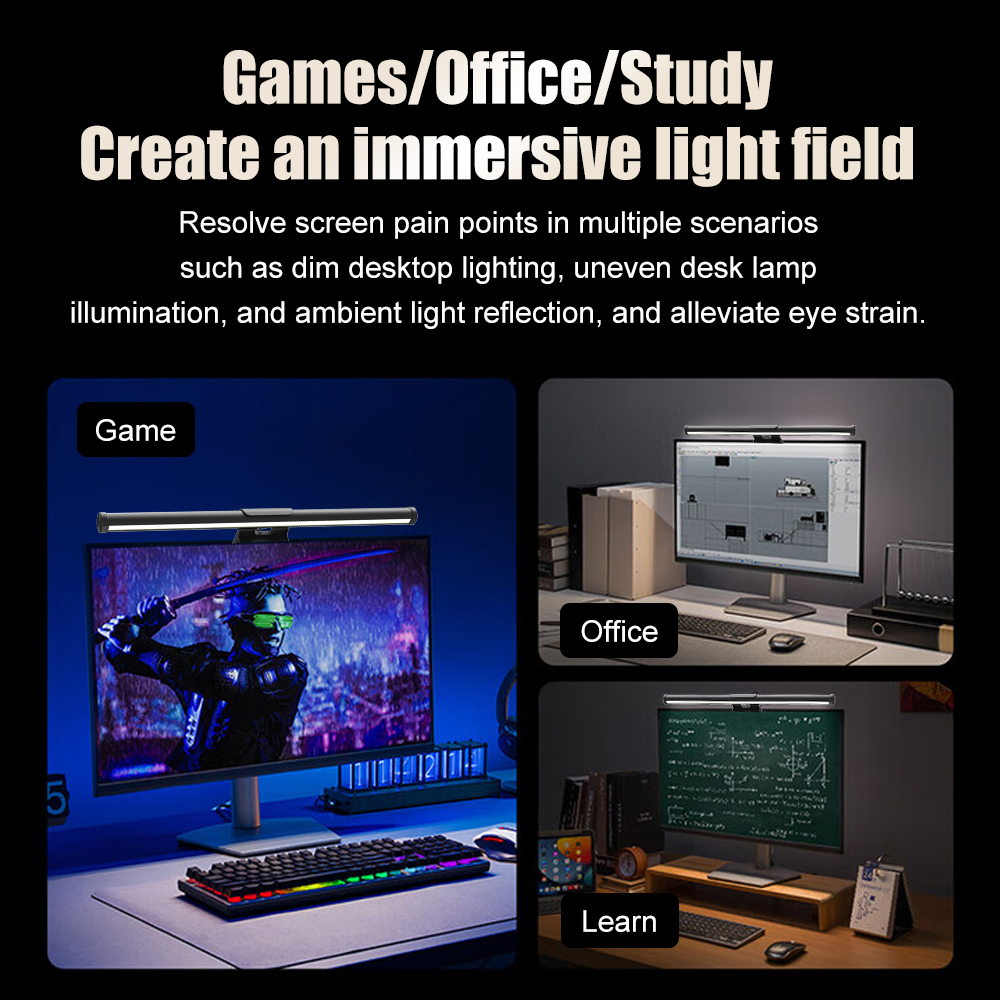 Setup Dimming Monitor Light Ba - Desk Setup For Studying のレビューと価格