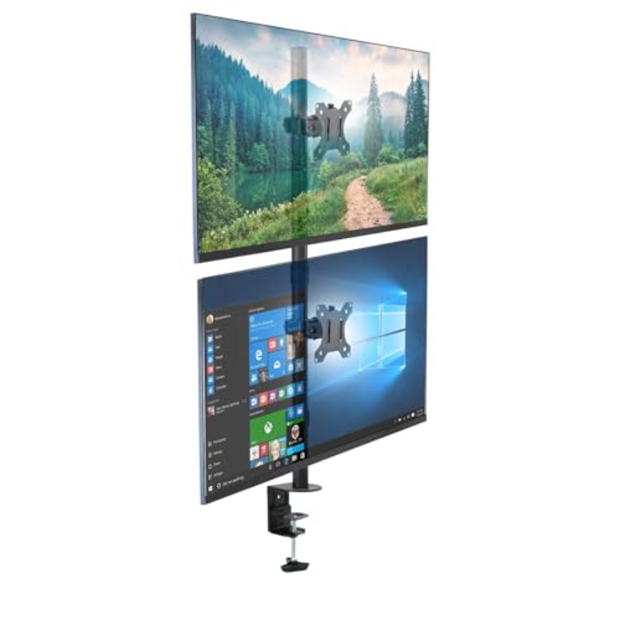 Vertical Dual Monitor Mount fo - Desk Setup Dual Monitor のレビューと価格