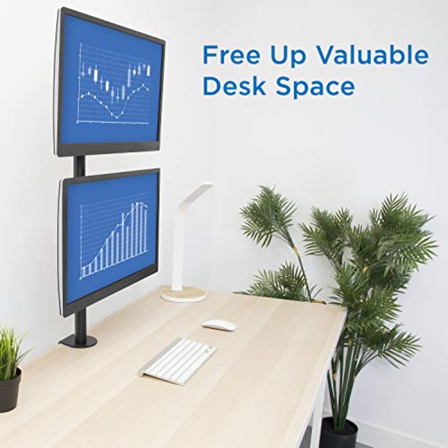 Vertical Dual Monitor Mount fo - Desk Setup Dual Monitor のレビューと価格