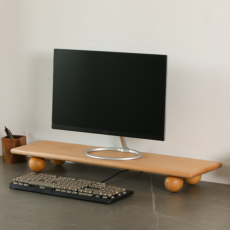 Natural Wood Desktop Riser Dua - Desk Setup Dual Monitor のレビューと価格