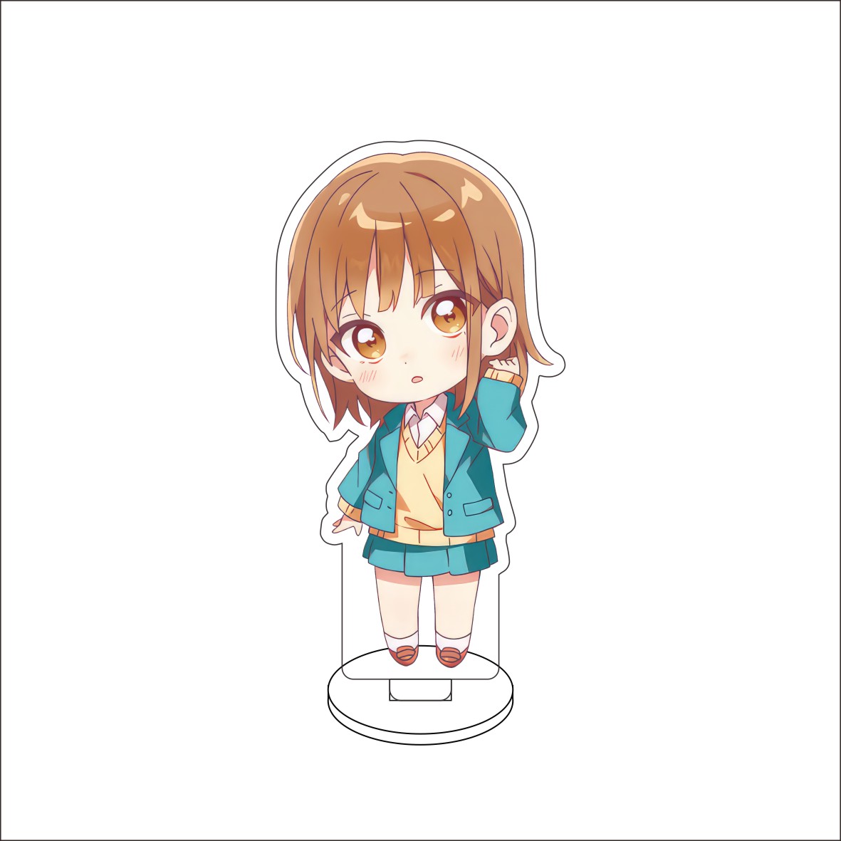 10CM Anime Blue Box Figure Sta - Desk Setup Cute のレビューと価格