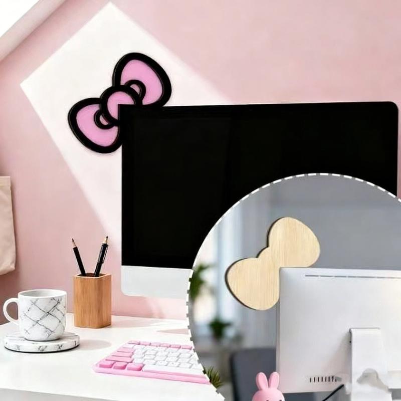 New 1/2Pcs Wooden Bowknot PC A - Desk Setup Home のレビューと価格