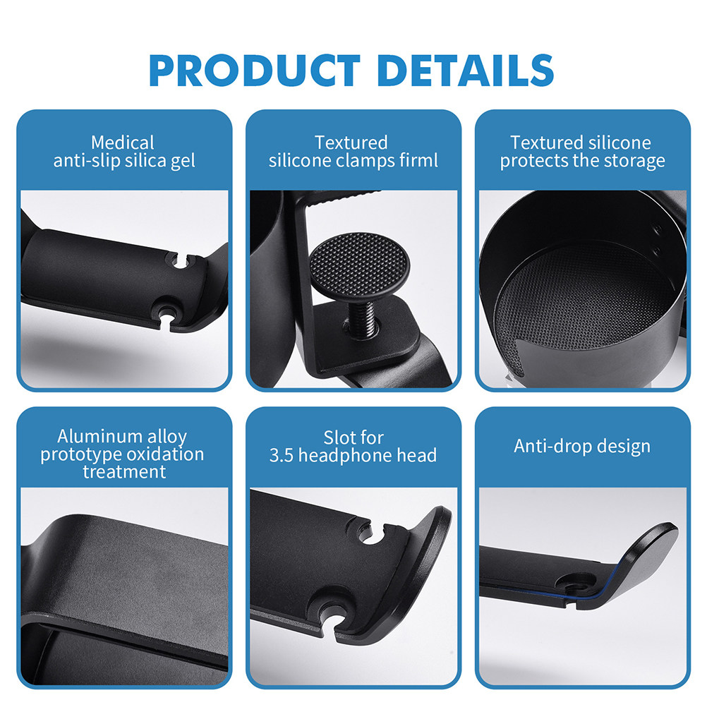 Multipurpose Desk Edge Headpho - Desk Setup Headphone Stand のレビューと価格