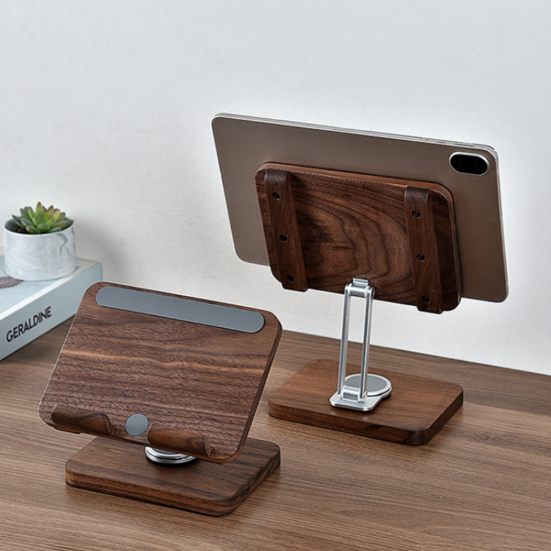 Black Walnut iPad Stand with 3 - Desk Setup For Studying のレビューと価格