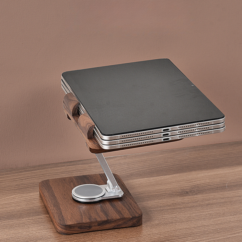Black Walnut iPad Stand with 3 - Desk Setup For Studying のレビューと価格