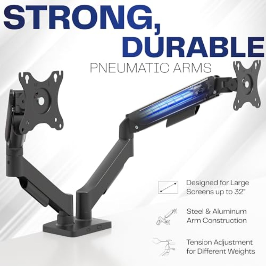 Dual Monitor Stand, Fully Adju - Desk Setup Dual Monitor のレビューと価格