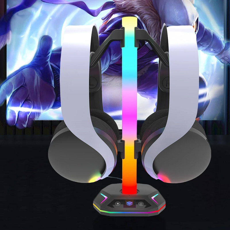 RGB Gaming Headset Stand with  - Desk Setup Headphone Stand のレビューと価格
