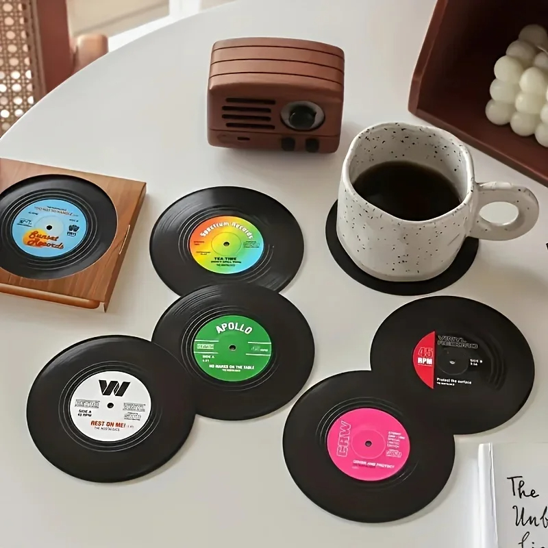 6/12pcs Vintage Mug Coaster Co - Desk Setup Retro のレビューと価格