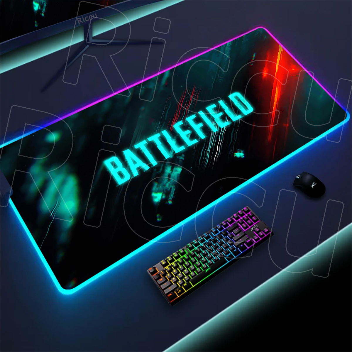 New Gamer Rgb Desk Mat Back Li - Desk Setup Gadgets のレビューと価格