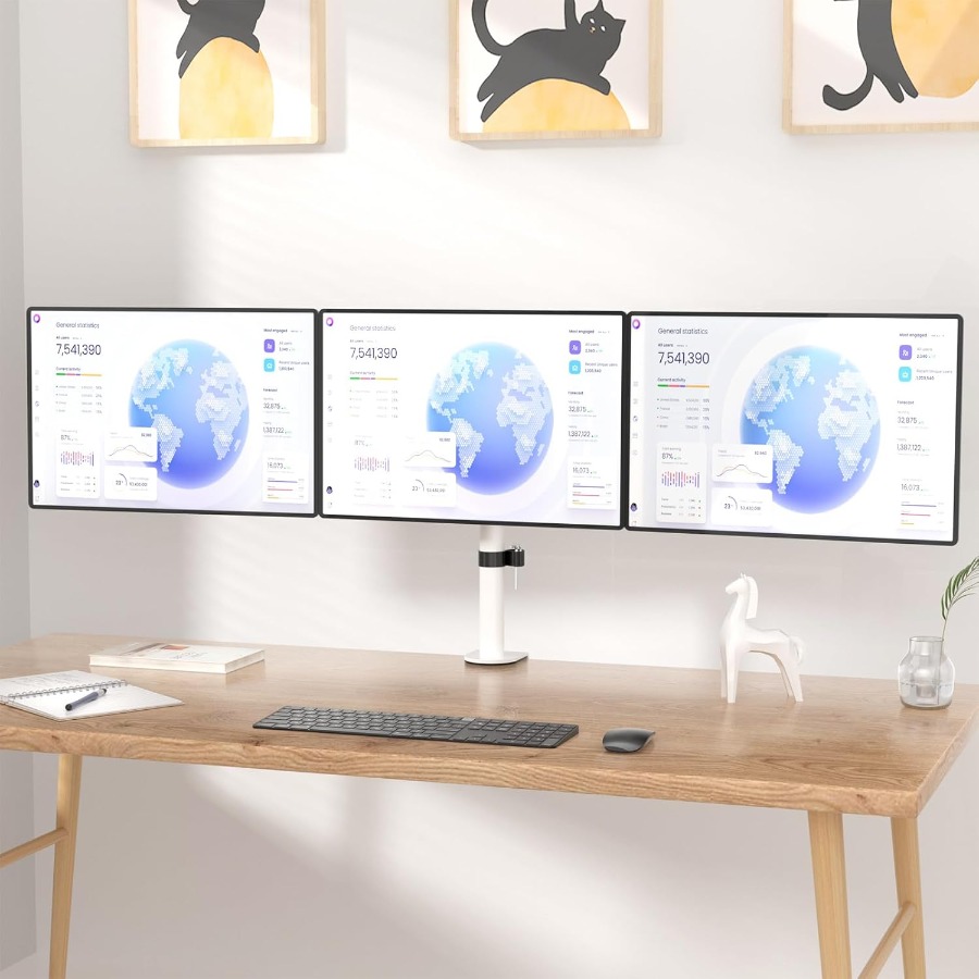 Triple Monitor Mount for Desk  - Desk Setup Triple Monitor のレビューと価格