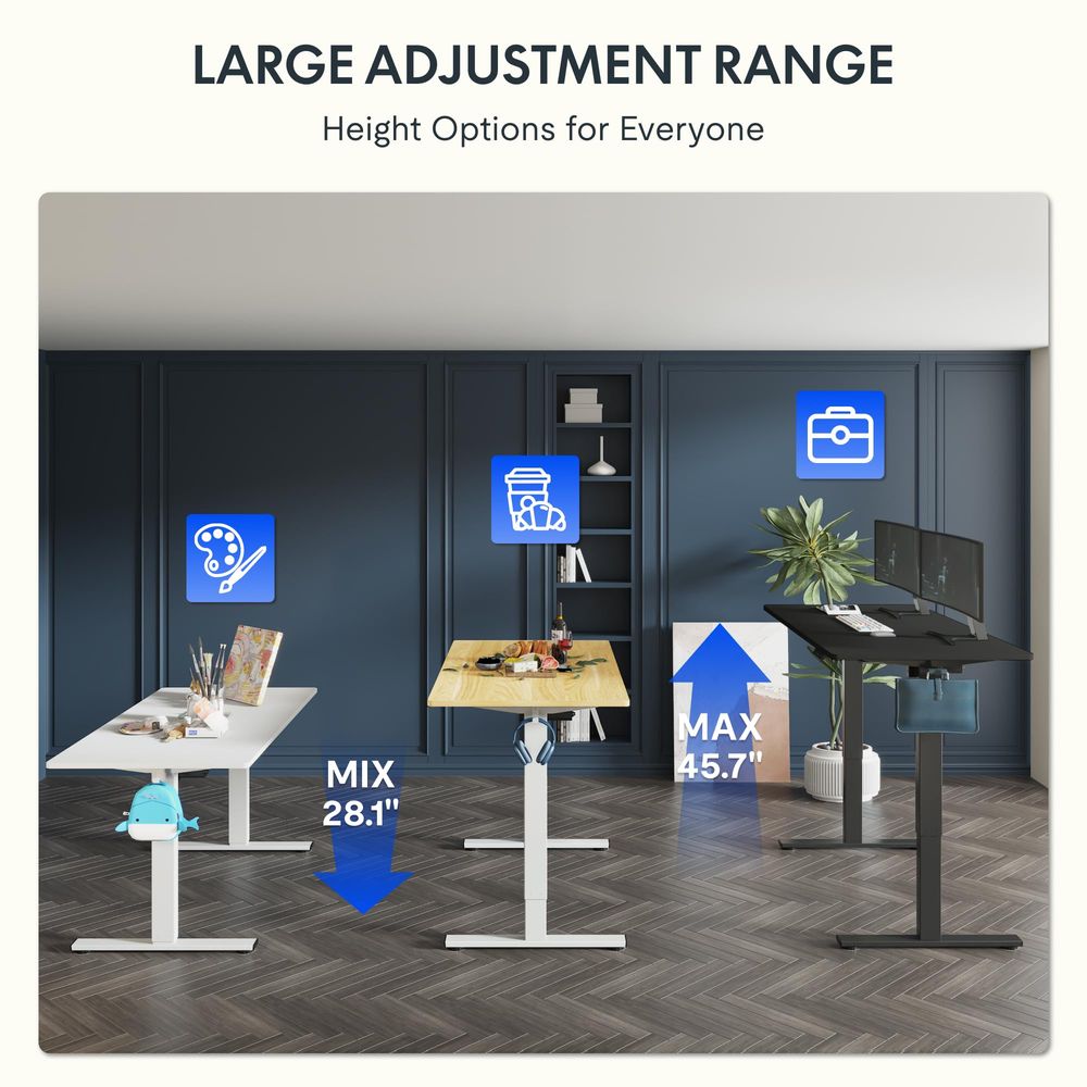 60x24 OnePiece Electric Standi - Desk Setup For Studying のレビューと価格