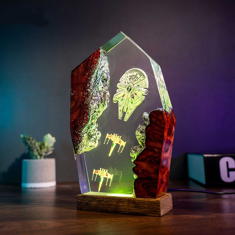 Table Resin Lamp Universe War  - Desk Setup Desk のレビューと価格