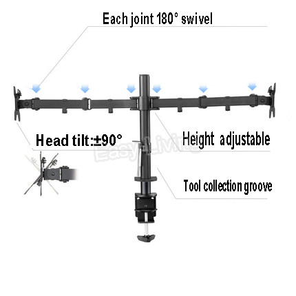 MS02 Desktop Clamping Full Mot - Monitor Arm Clamp のレビューと価格