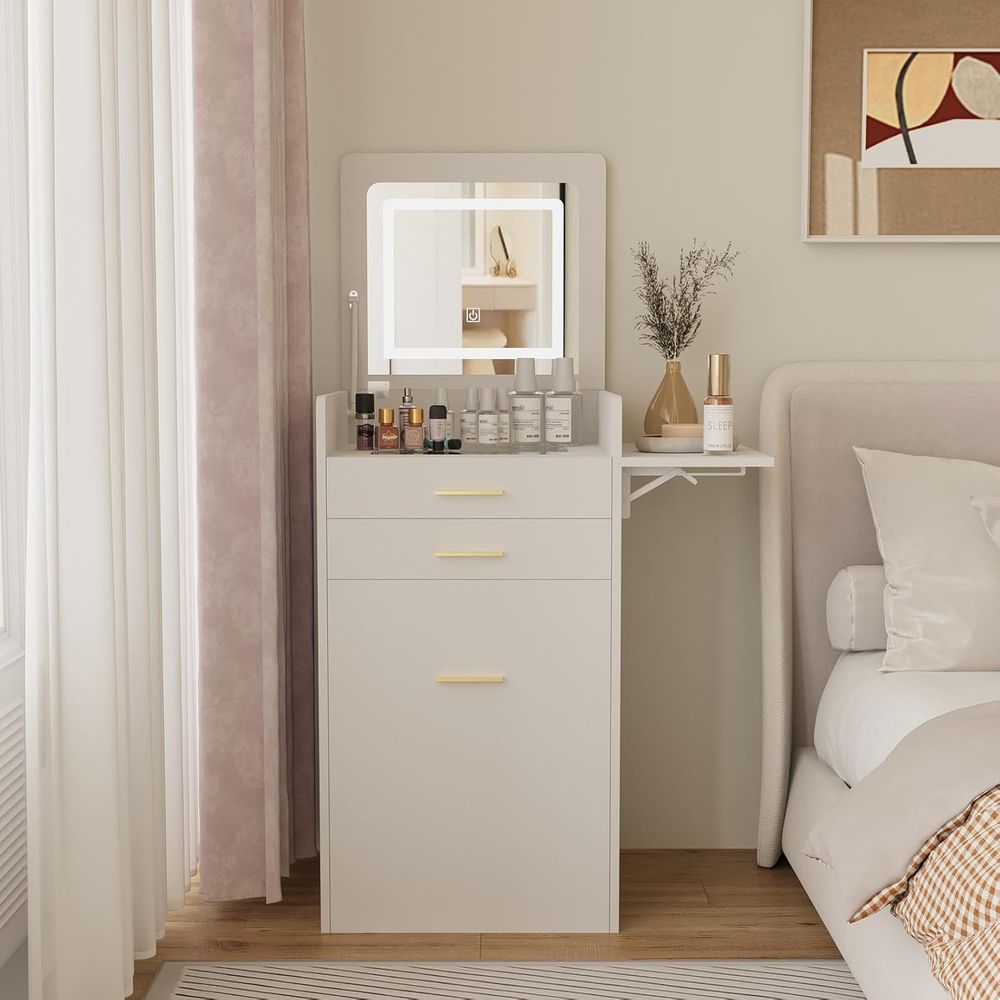 3-in-1 Vanity Desk Set, Flip-t - Desk Setup In Small Bedroom のレビューと価格