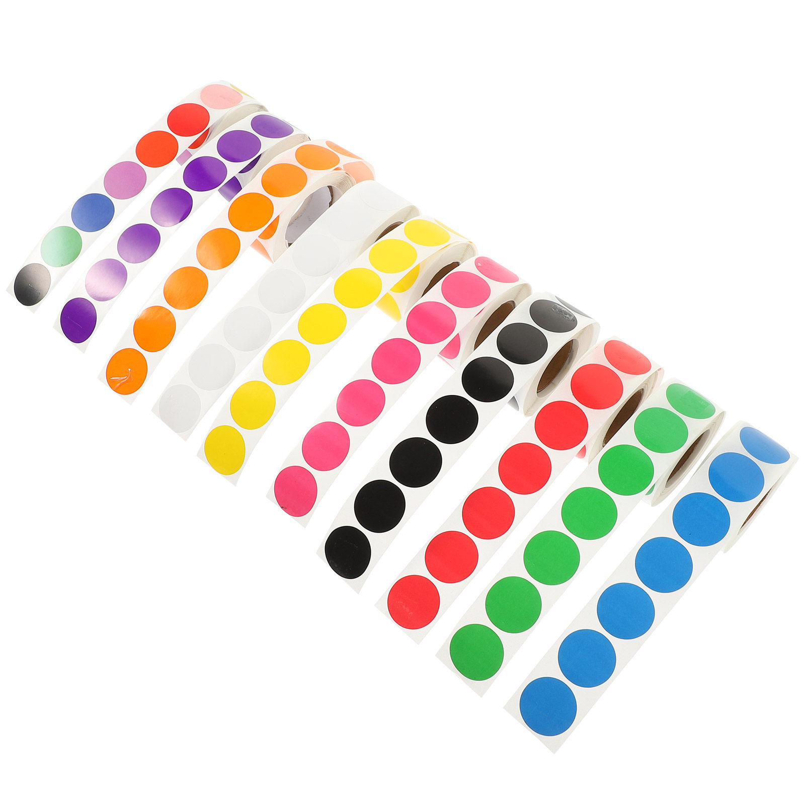 10 Rolls Color Coded Dot Stick - Desk Setup Home のレビューと価格