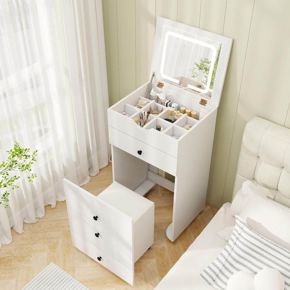Small Vanity Desk Set, Makeup  - Desk Setup In Small Bedroom のレビューと価格