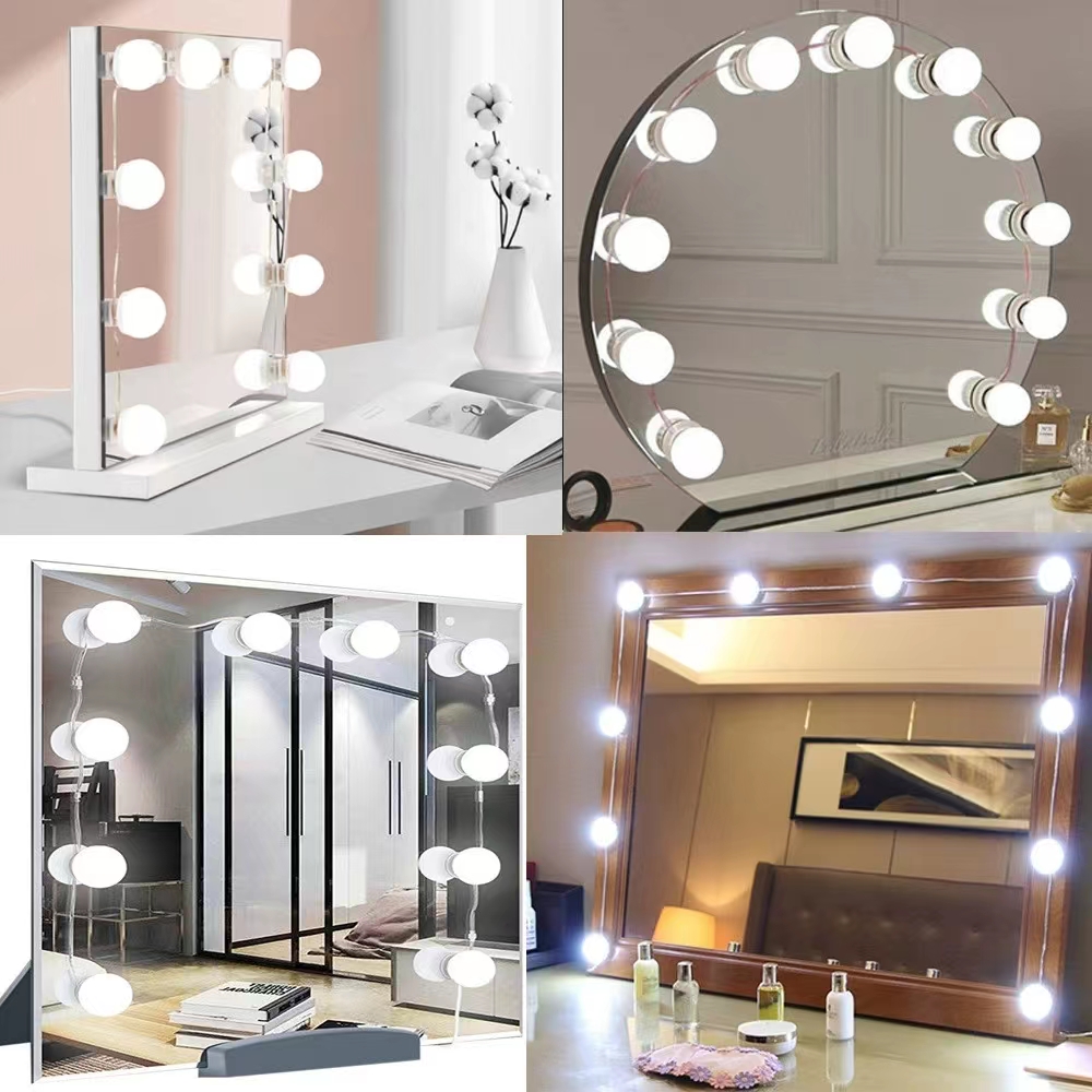 LED Light Paste Mirror Makeup  - Desk Setup Modern のレビューと価格