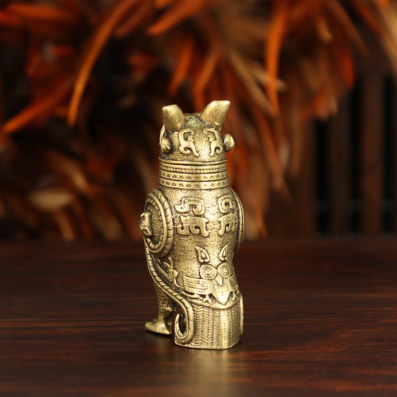 ●Ancient Owl Zun Bronze Vessel - Desk Setup Retro のレビューと価格