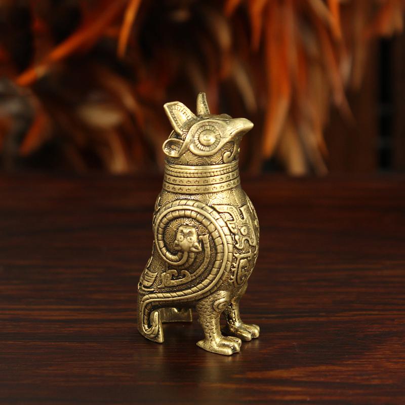 ●Ancient Owl Zun Bronze Vessel - Desk Setup Retro のレビューと価格