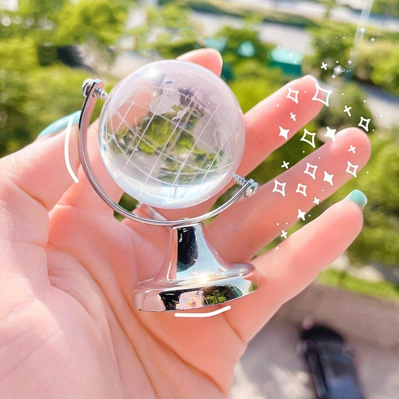 1pc Mini Crystal Globe Decor C - Desk Setup Home のレビューと価格