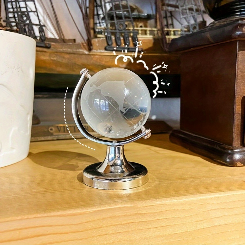1pc Mini Crystal Globe Decor C - Desk Setup Home のレビューと価格