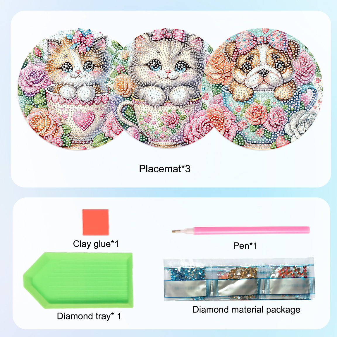 3Pcs Diamond Art Painting Plac - Desk Setup Modern のレビューと価格
