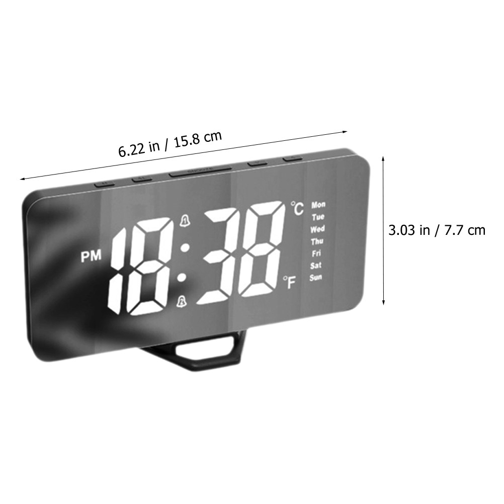 Digital Alarm Clock Large Disp - Desk Setup Home のレビューと価格