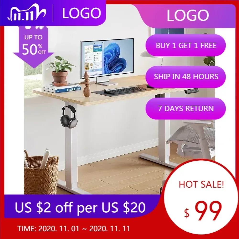 HUANUO 55 x 28 Electric Standi - Desk Setup Headphone Stand のレビューと価格
