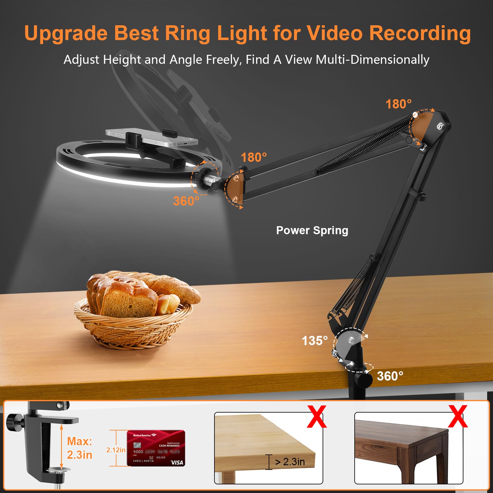 Nice Overhead Tripod With Ring - Desk Setup Modern のレビューと価格