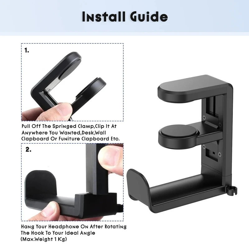 Space Saving Adjustable Headph - Desk Setup Headphone Stand のレビューと価格