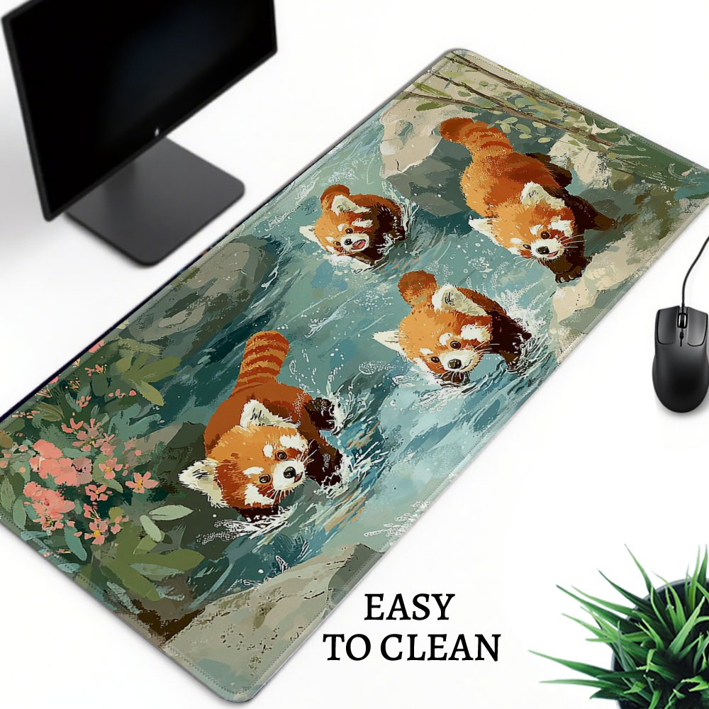 Four Red Pandas Playing in Str - Desk Setup Streaming のレビューと価格