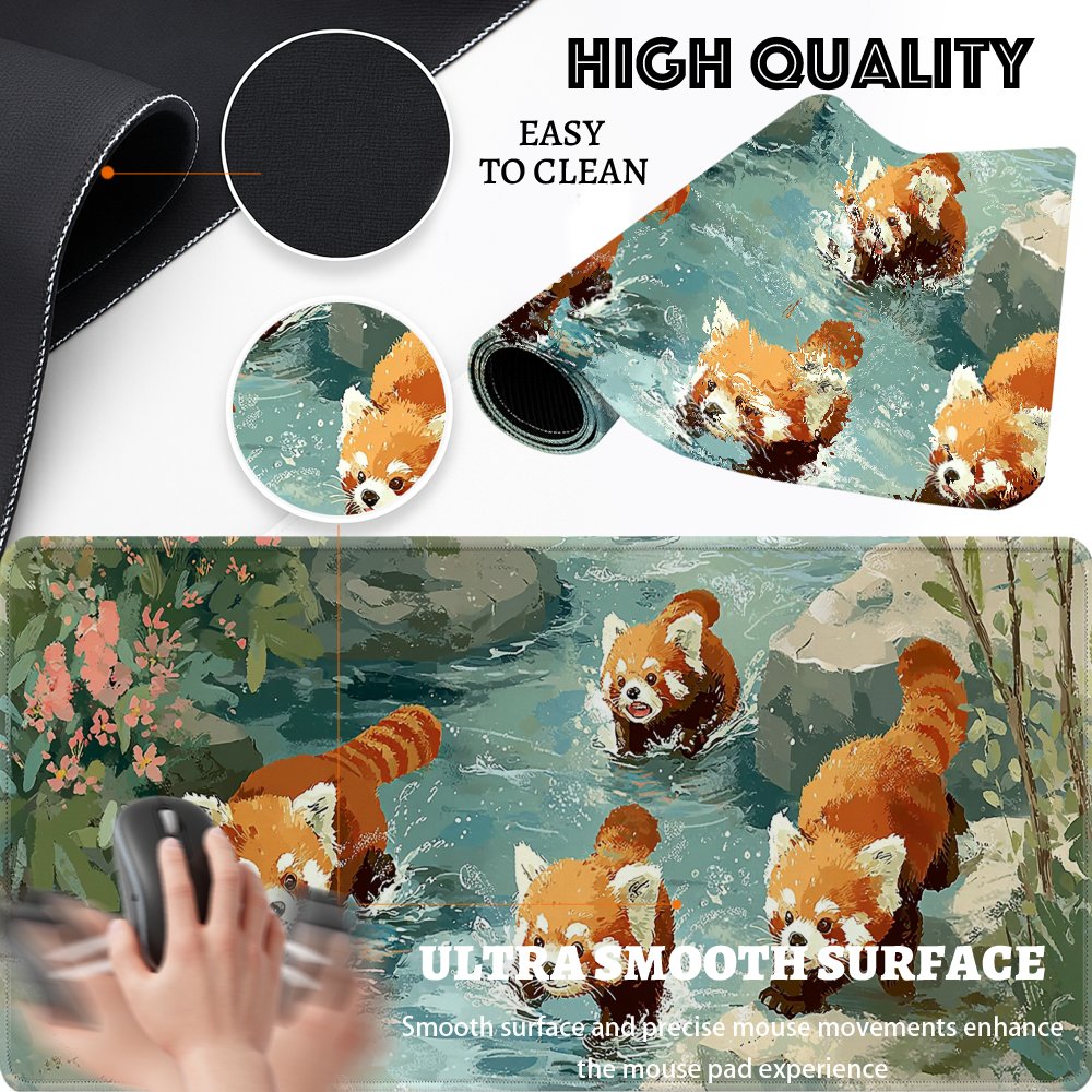Four Red Pandas Playing in Str - Desk Setup Streaming のレビューと価格