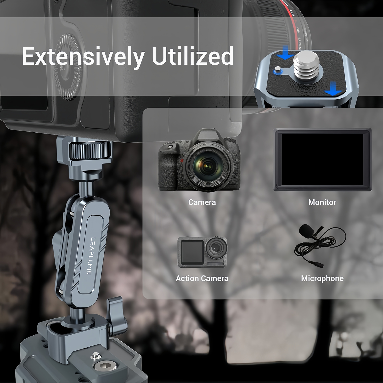 Articulating Magic Arm with NA - Monitor Arm Clamp のレビューと価格