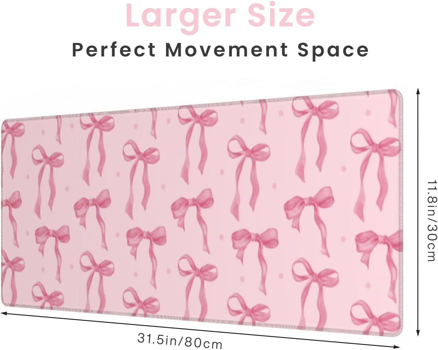 Pink Bow Desk Mat, Large Mouse - Rubber Mat Desk のレビューと価格