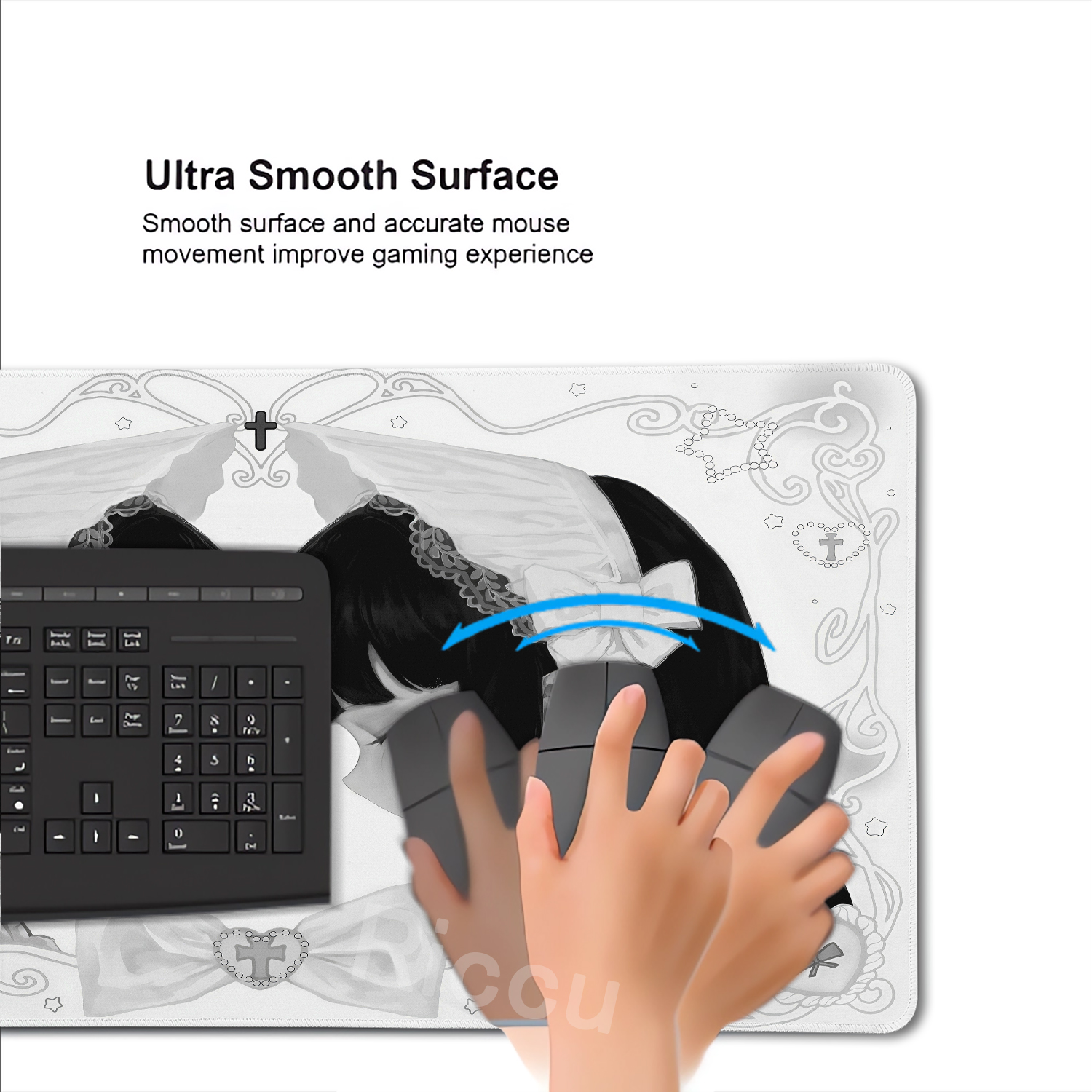 Black And White Mousepad Aesth - Desk Setup Accessories Aesthetic のレビューと価格